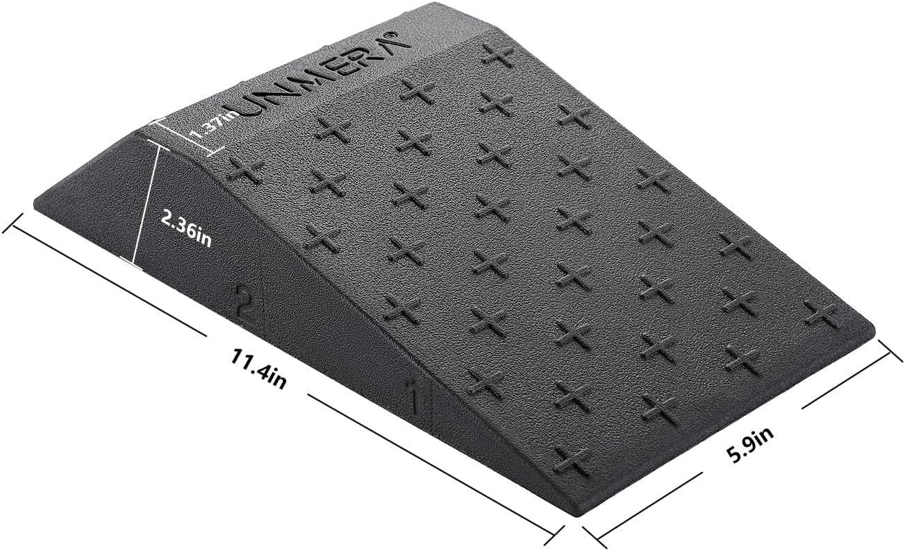 UNMERA Squat Wedge Block 2PCS Non Slip Professional Ramp, Platform for Heel Elevated Squats and Calf Raises