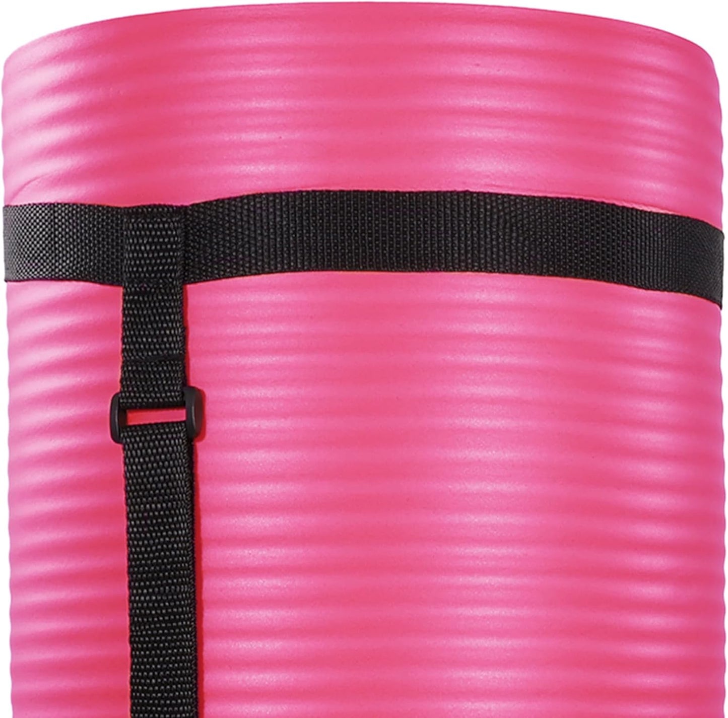 BalanceFrom 71x24 Inches Yoga Mat with Knee Pad and Optional Blocks – Extra 1-Inch Thick Non-Slip Foam with Anti-Tear Surface and Carrying Strap for Home, Studio, or Gym Workouts
