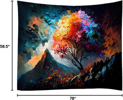 LYFANS Wooden Bridge Water Printing Fabric Tapestry Decorative Wall Art Tablecloth Bed Cover Picnic Carpet Beach Towel Bedroom Dormitory Living Room Multi functional Tapestry 79 x 59 inches