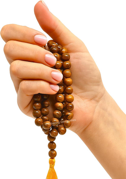 Amazing Gemstone 108 Beads Handmade Mala (Knotted, Rudraksha) - Colors B