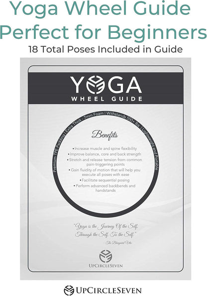 UpCircleSeven Yoga Wheel Set - Strongest & Most Comfortable Yoga Prop Wheel, 3 Pack for Back Pain and Stretching (12, 10, 6 inch)