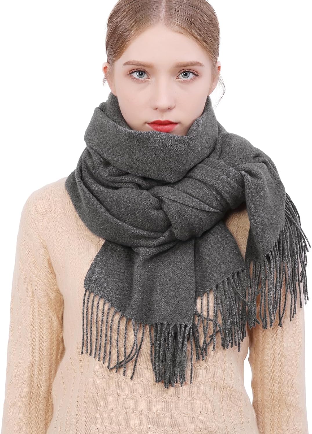 RIIQIICHY Winter Scarfs for Women Pashmina Shawls Wraps for Evening Dresses Large Warm Soft Scarves