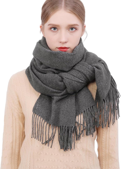 RIIQIICHY Winter Scarfs for Women Pashmina Shawls Wraps for Evening Dresses Large Warm Soft Scarves