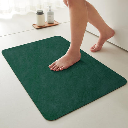 TYUU Bath Mat, Bathroom Rugs Non Slip Washable Thin Absorbent Quick Dry Bath Mat Fits Under Door Bathroom Floor Mat Perfect for Bath, Shower, or Sink 24"x36" Dark Grey