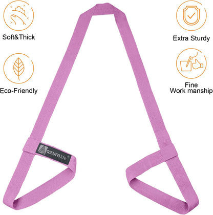 A AZURELIFE [MAT NOT Included] Yoga Mat Sling, Yoga Mat Straps for Carrying, Easy-Cinch Yoga Mat Holder Strap