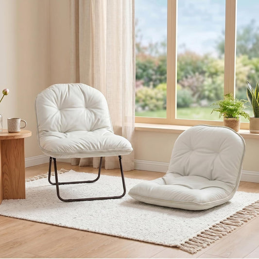 ZonLi Floor Chair for Adults, Adjustable Folding Meditation Chair with Back Support, Cozy Lazy Floor Sofa Chair for Reading Gaming Relaxing, Japandi Lounge Seat for Bedroom Dorm Living Room,Brown