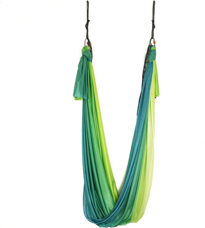 Aerial Yoga Hammock Aerial Pilates Silk Yoga Swing Set Inversion Equipment include daisy Chain, Pose Guide 5.5 yards