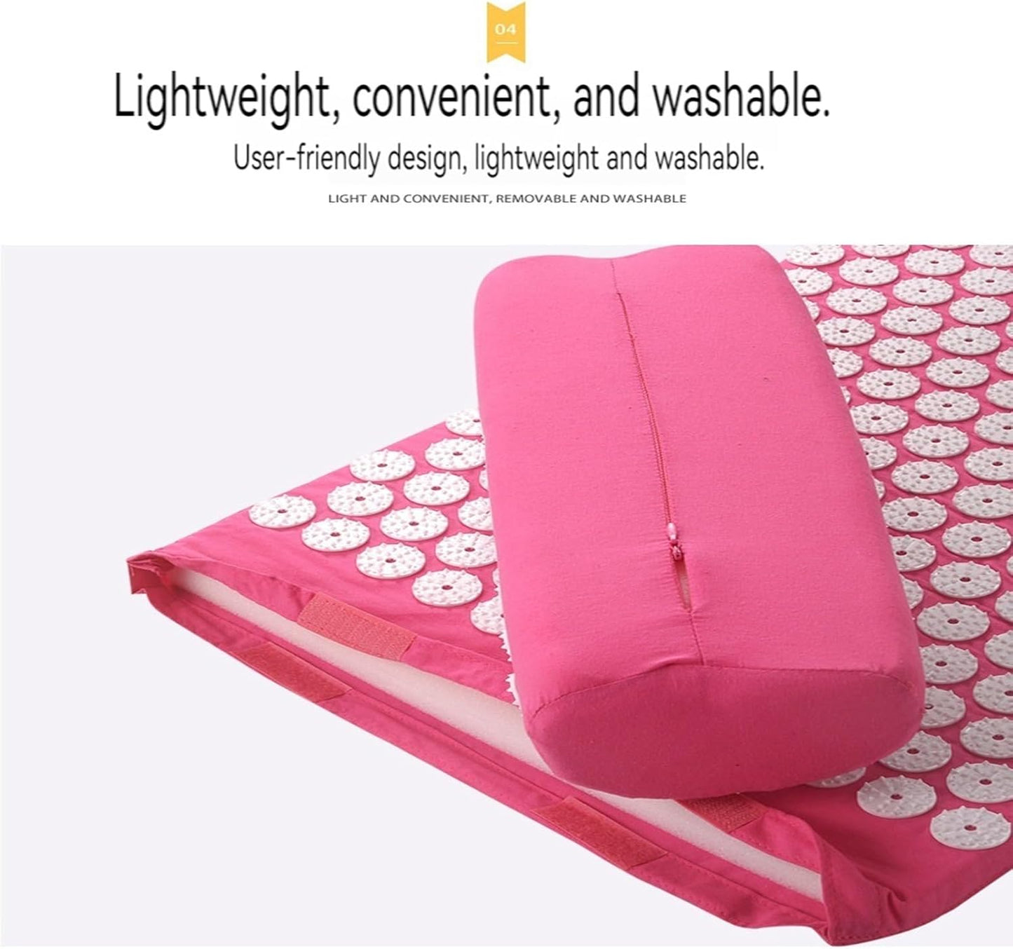 Acupressure Mat Acupressure Set Acupressure Mat with Pillow Acupressure Set Soothing Relaxation and Massage Relief from Back Pain Head and Neck Pain Suitable for Women and Men(Blue)