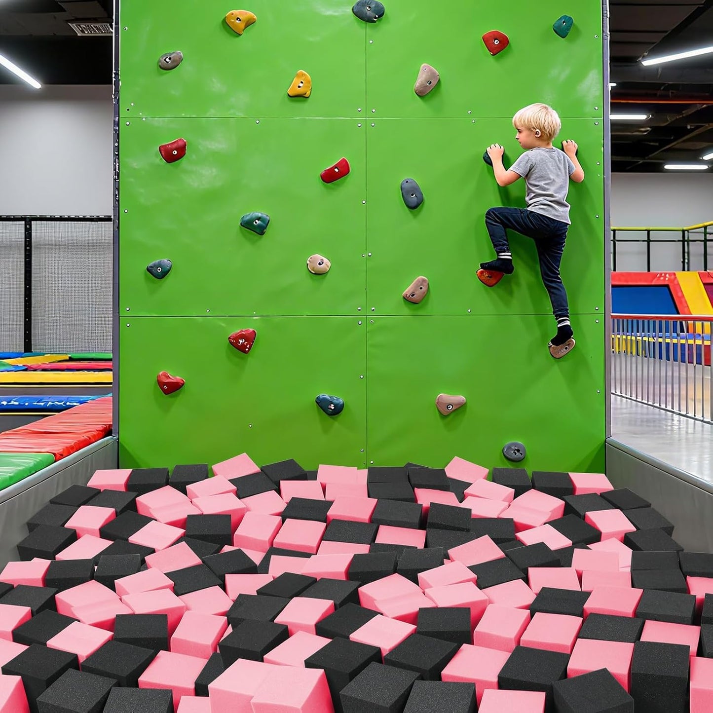 24PCS Foam Cubes 5"x5"x5"- Foam Pit Blocks Set, Soft Stacking Blocks for Indoor Games,Trampolines, Gymnastics, Parkour & Action Sport (6 Colors)