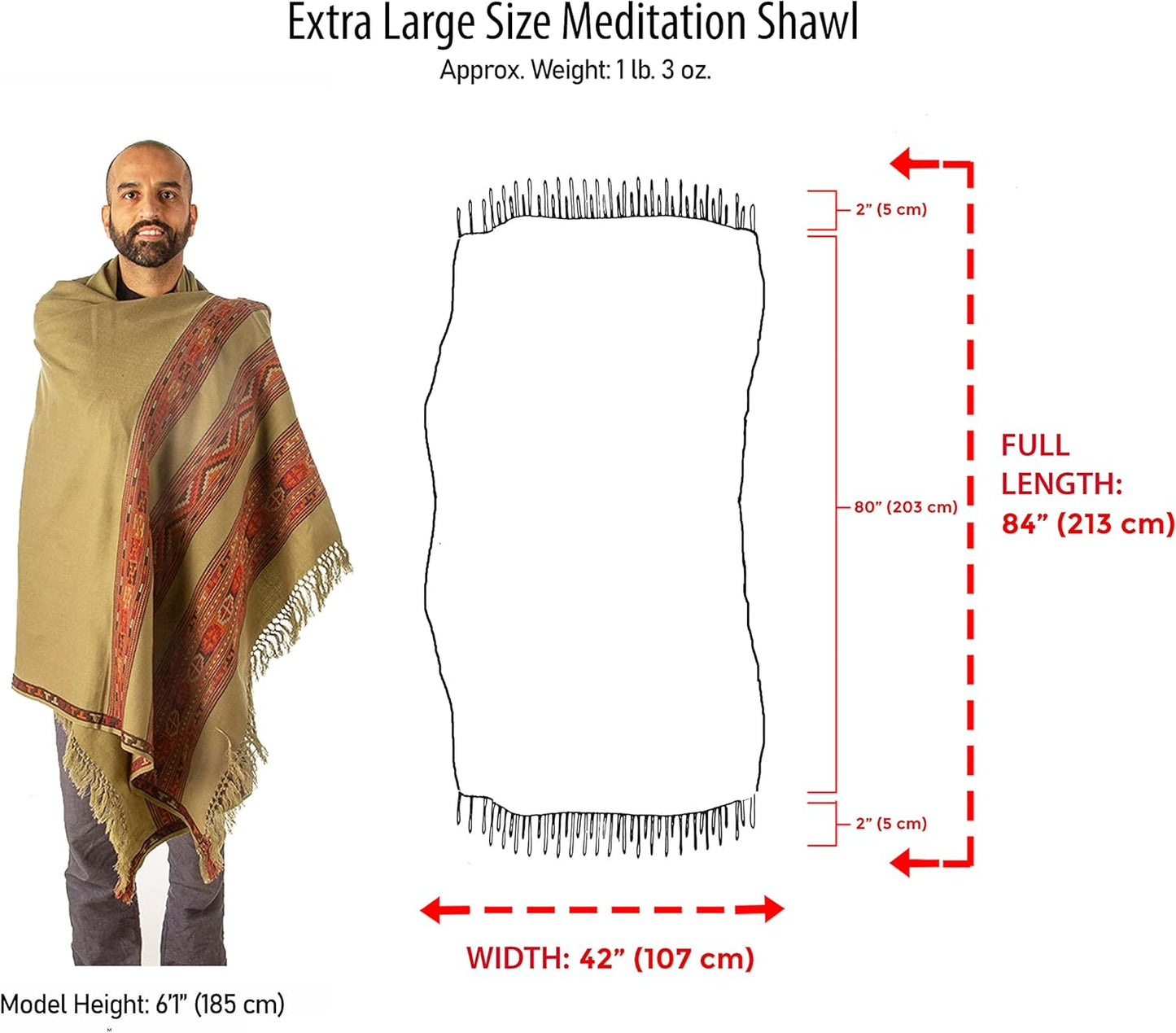 Meditation Shawl or Blanket, Exotic Shawl/Wrap, Oversize Scarf or Stole. Unisex