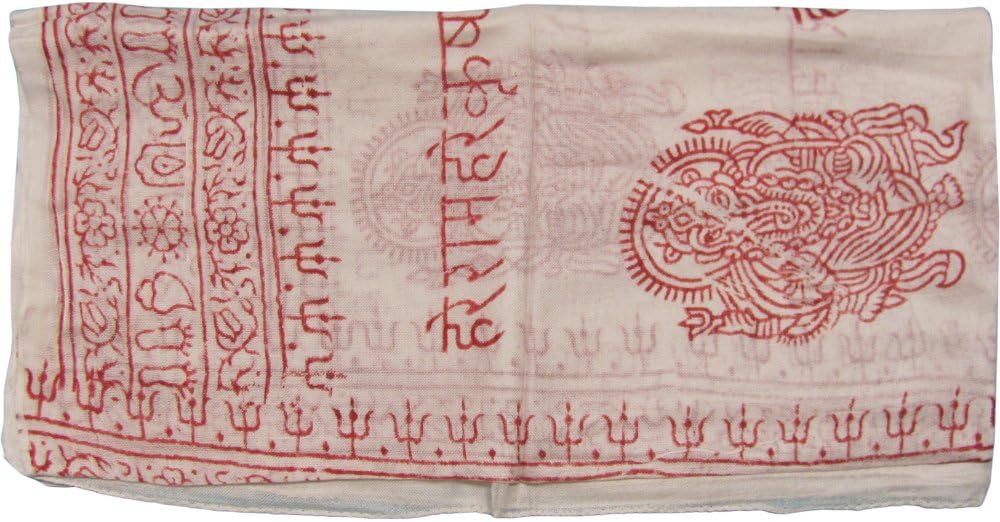 Indian Ganesh Om Meditation Yoga Altar Cloth Prayer Shawl Scarf