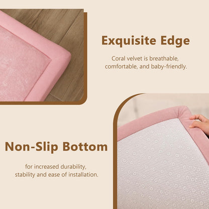 Baby Play Mat for Floor, 1.3'' Thick Memory Foam Tummy Time Mat - Super Soft Coral Velvet Nursery Rug with Non-Slip Backing, Crawling Rug for Toddlers/Infants, Yoga & Tatami Use, Oatmeal, 79''x 118''