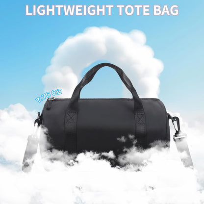 Ballet Dance Bag Mini Gym Bag Lightweight Small Duffle Bag 10L Cute Crossbody Bag for Yoga Swimming Sport (Black)