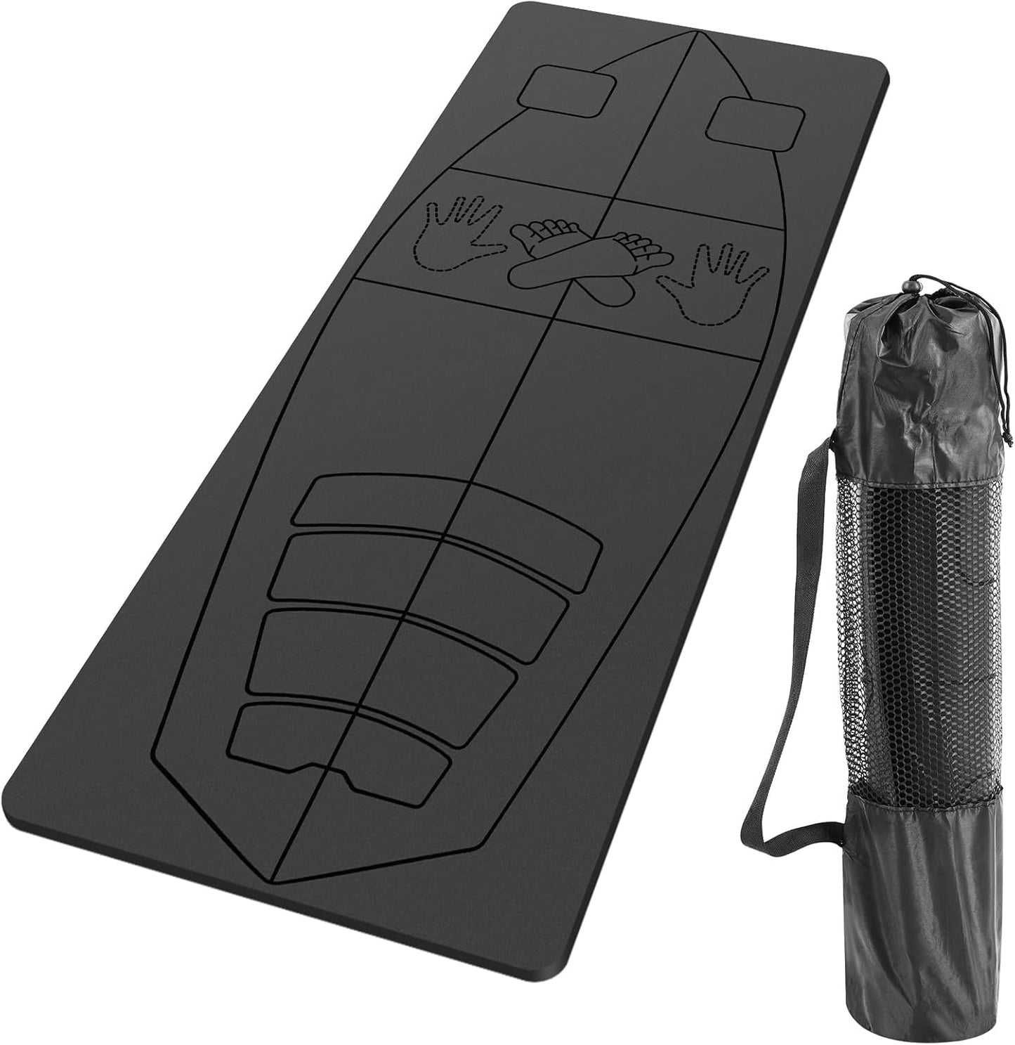 JellyArch Surf Mat for Pop-up Practice Surfing Balance Training 72" x 27" Extra Large Multi-purpose Foldable Rubber Yoga Mat Non Slip with Bag for Women Men Surfing Gifts Pilates Fitness