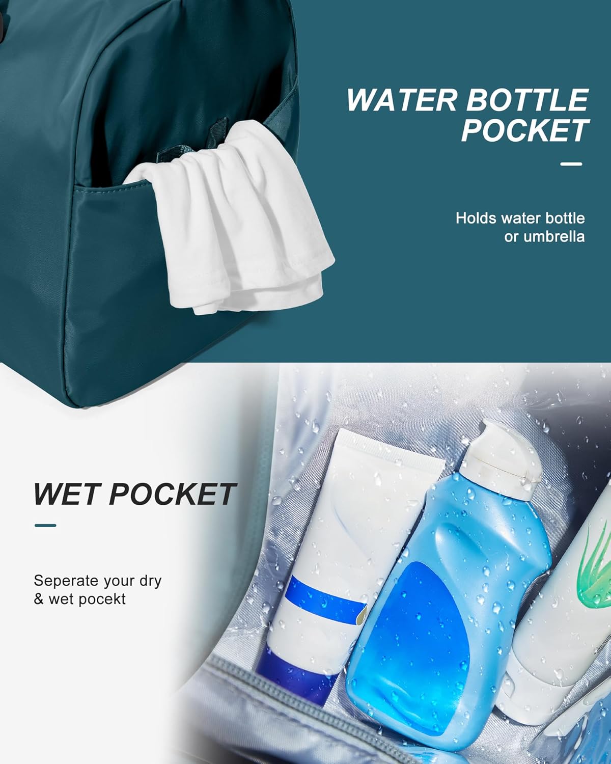 Gym Bag Womens Mens with Shoes Compartment and Wet Pocket Travel Duffel Bag for Women for Plane Sport Gym Tote Bags Swimming Yoga Waterproof Weekend Overnight Carry on Bag Hospital Holdalls - Colors C