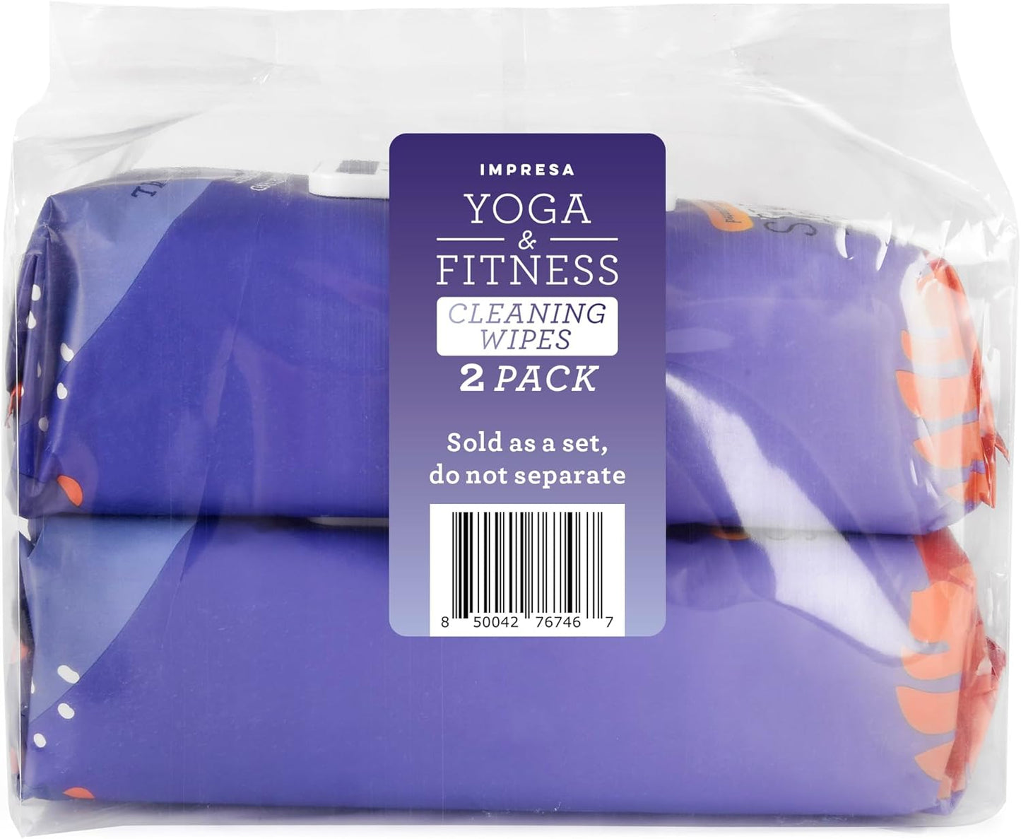 IMPRESA Yoga Mat Cleaner Wipes - Heavy Duty Cleaning for Exercise Equipment - Wipes for Yoga Mats - Lavender Essential Oil Freshening - 150 Count, 9 x 9 in, Lavender