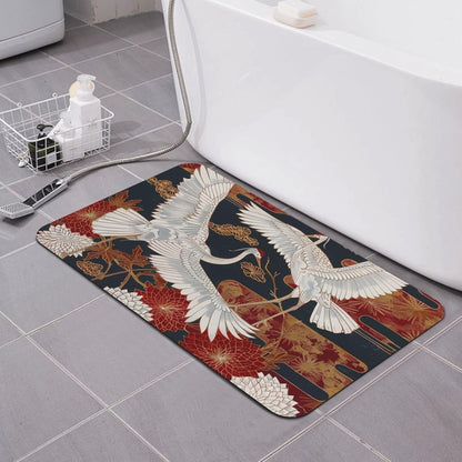 Yoga Meditation Printed Rounded Corner Diatomaceous Doormat 31.5x19.7 Inch Bath Mat Rug Non Slip Shower Floor Mat, Absorbent Bathroom Rugs Mat for Anti Slip Shower Mat, Housewarming Gift