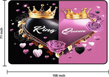 5' X 7' Queen and King Rug Black Grey Area Rugs Dining Living Room Bedroom Kitchen Office Yoga Room Washable Floor Mat Doormats Throw Rug Carpet Room Decor