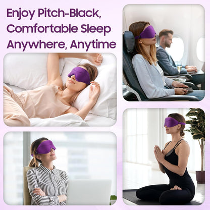 Sleep Mask - Total Blackout 3D Sleeping Mask, Super Lightweight & Silky Soft Eye Mask for Sleeping, Fully Adjustable Fit for Home, Office, Traveling, Meditation, Yoga, Pink, Mothers Day Gifts
