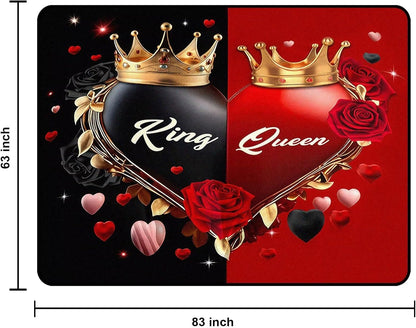 5' X 7' Queen and King Rug Black Grey Area Rugs Dining Living Room Bedroom Kitchen Office Yoga Room Washable Floor Mat Doormats Throw Rug Carpet Room Decor