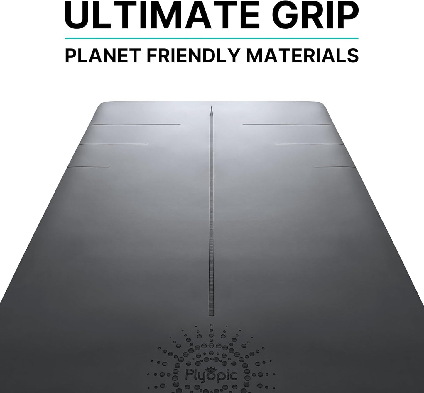 Plyopic. Ultra-Grip Pro Yoga Mat – EXTREME Non-Slip Performance - Dry & Wet Grip - Alignment Lines - Comfortable & Sweat Resistant - For Yoga, Pilates, Exercise, Workout, Bikram & Hot Yoga