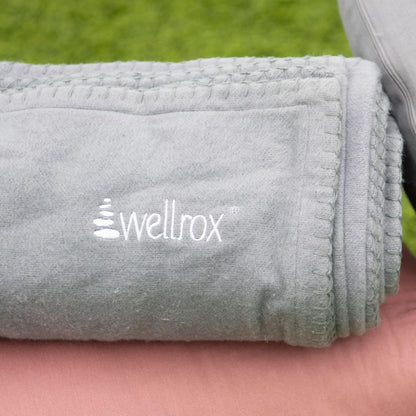 Wellrox Yoga Blanket 100% Indian Cotton - Perfect for Restorative Yoga, Shavasana, and Meditation (GREEN)