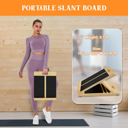 MUCITAGF Professional Slant Board, Adjustable Incline Board and Calf Stretcher, Slant Board for Calf Stretching, Calf Stretch Board