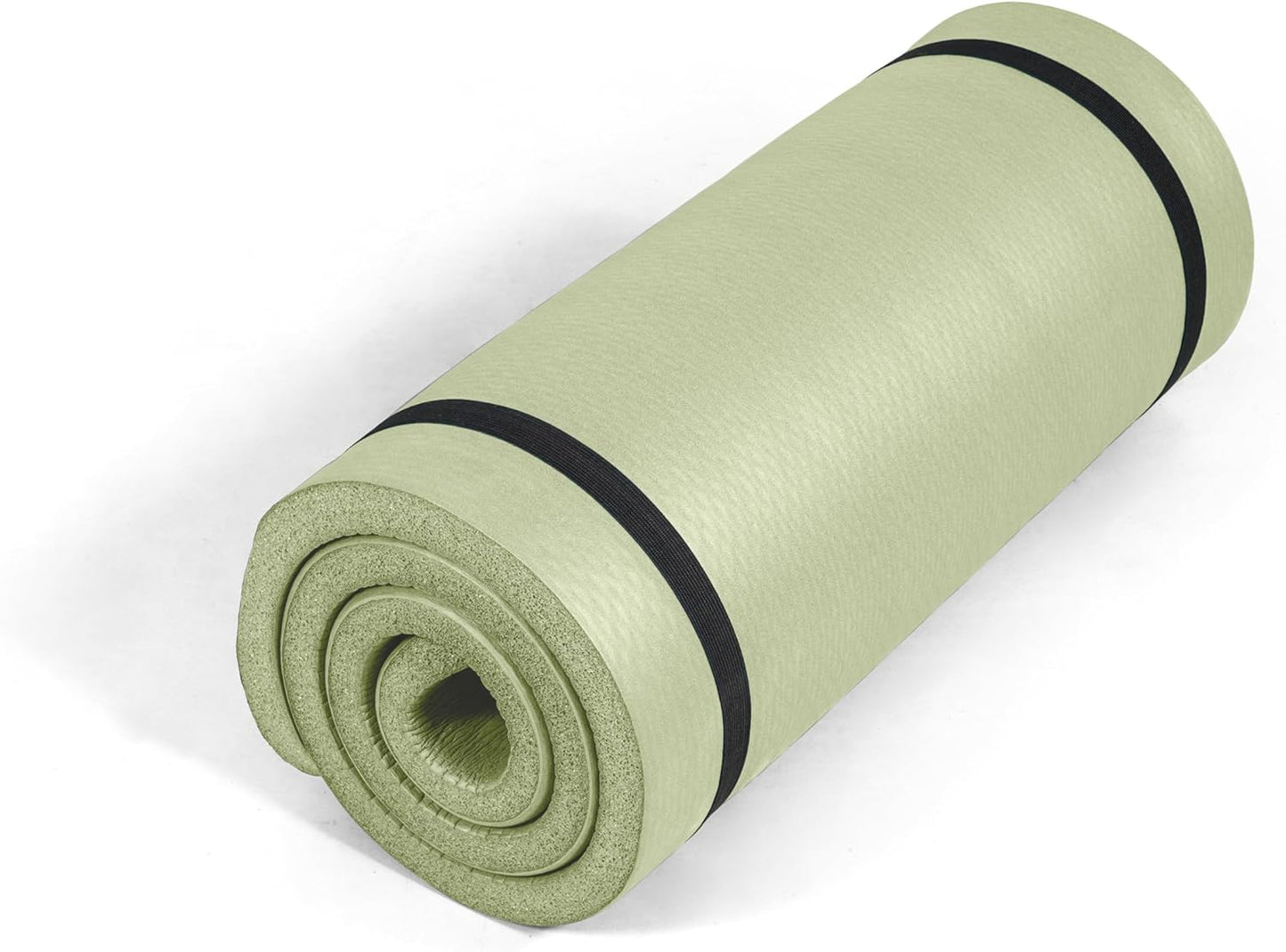Tone Fitness 1-Inch Thick Yoga Mat | High-Density, Non-slip Exercise Mat with Carrying Strap for Yoga, Pilates, & Home Gym Workouts | Multiple Options