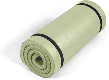 Tone Fitness 1-Inch Thick Yoga Mat | High-Density, Non-slip Exercise Mat with Carrying Strap for Yoga, Pilates, & Home Gym Workouts | Multiple Options