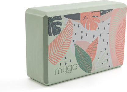 MYGA Yoga Block,Lightweight EVA Foam Yoga Brick,High Density Non-Slip Block for Yoga Poses, Pilates, Balance and Flexibility