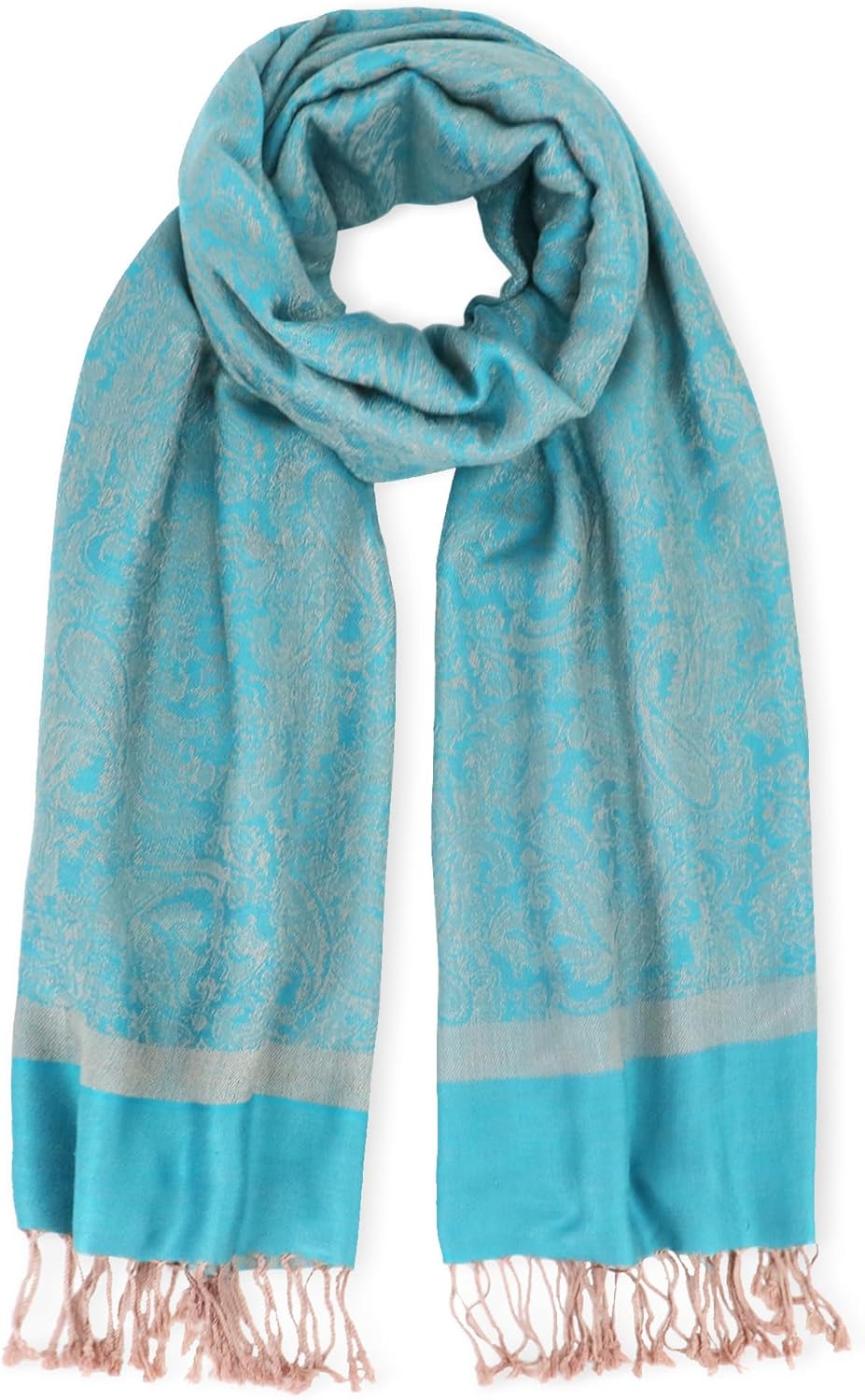 vimate Silky Paisley Pashmina Shawl Scarf-Women's Soft Double-side Jacquard Pashminas Wrap for Evening Dress Travel Shawl