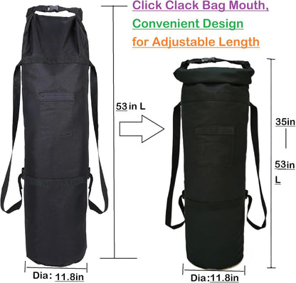 XXL(53" X 11.8") Camping Storage Bag,600D Oxford Fabric Gear Bag with Adjustable Shoulder Straps & Hook Loop Closure & Side Pocket, 2 for Outdoor Camping Hiking Travel(1 Pack)