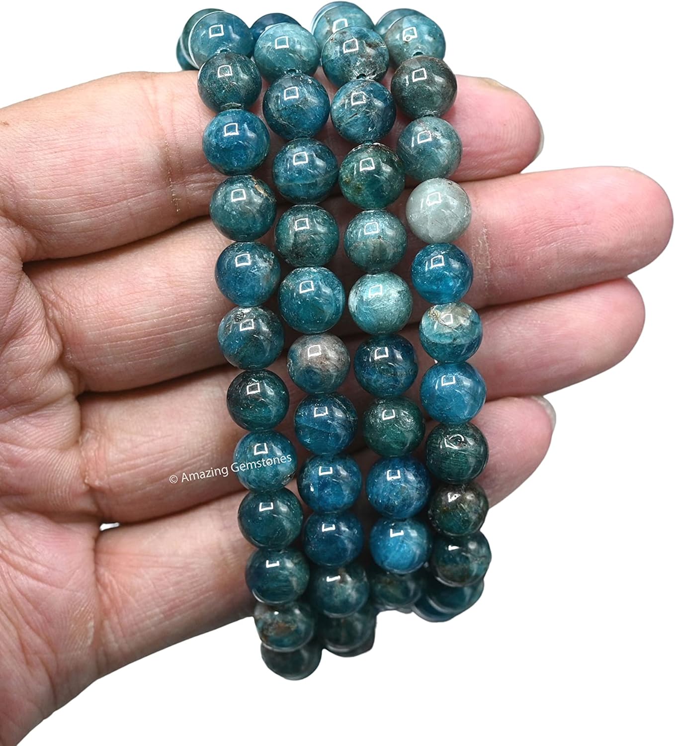 Amazing Gemstone 108 Beads Handmade Mala (Knotted, Rudraksha) - Colors B