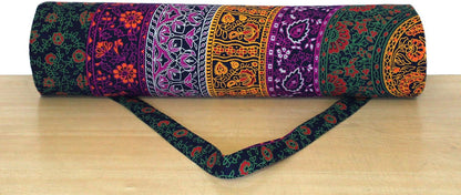INDIAN CRAFT CASTLE ICC Yoga Mat Bag Carrier Full-Zip Exercise Yoga Mat Carry Bag for Women Men with Multi-Functional Storage Pockets and Adjustable Shoulder Strap 26X6 Inches