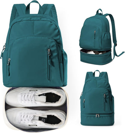 Gym Backpack for Women Men, Dance Backpacks With Shoe Compartment, Sports Back pack For Yoga Fitness Beach Hiking Sports(Green)