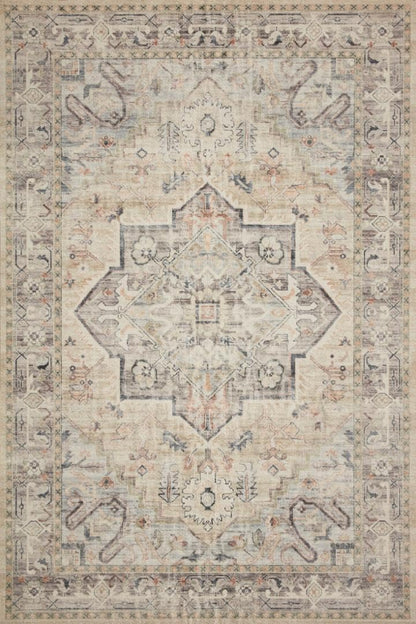 Loloi Hathaway Collection HTH-06 Blush/Multi 2'-6" x 7'-6", .25" Thick, Runner Rug, Soft, Durable, Printed, Modern, Low Pile, Non-Shedding, Easy Clean, Living Room Rug