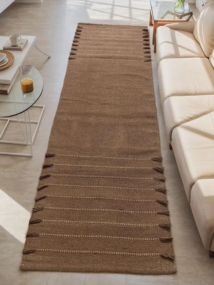 Payal Rugs Cotton Yoga Mat - Eco-Friendly Hand-Woven Rug - Non Slip & Thick (24”x72”x5mm) for Yoga Everyday Fitness at Home - Comfortable Extra-Long