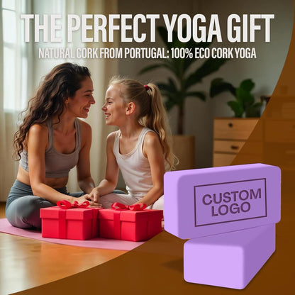Personalized Yoga Blocks Yoga Gift 2 Pack with Custom Design or Logo, Exercise blocks Yoga Blocks Soft Non-Slip for Pilates, Meditation, Custom Yoga Accessories for Men & Women
