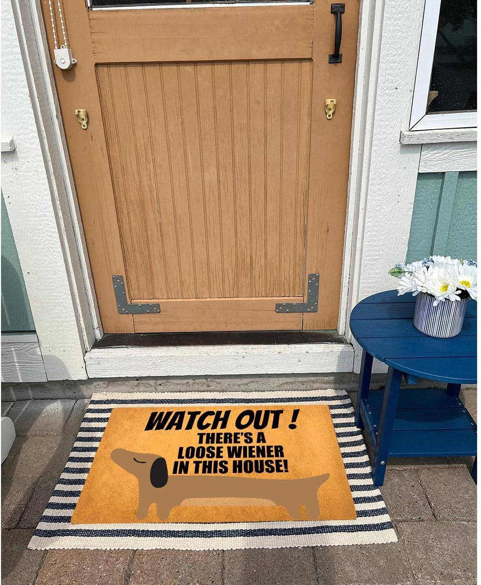 MELODADDY Funny Welcome Doormat Front Door Decor Rugs with Rubber Back 30"(L) x 18"(W) Personalized Matt Outside Entrance (Leave Your Worries At the Door Yoga Meditation Namaste)