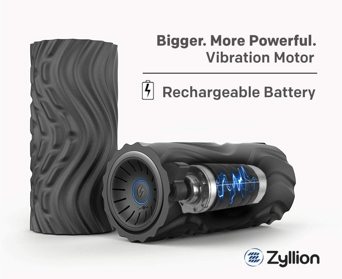 Zyllion Vibrating Peanut Massage Ball with 4 Modes - Cordless Rechargeable Electric Deep Tissue Massager Roller for Muscle Pain Relief, Orange, ZMA-30