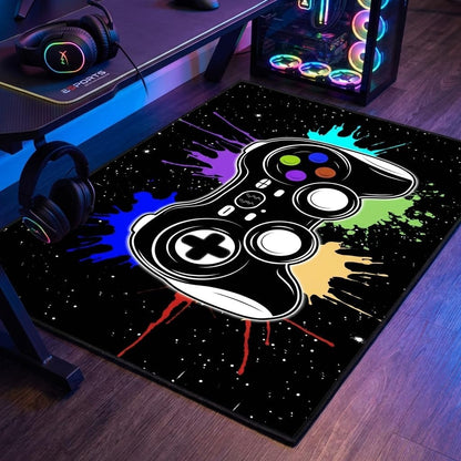 Game Controller Rugs for Bedroom Boys Living Room Gamer Gamepad Red Carpets Floor Mat Player Indoor Mats Gaming Art Design Home Decor Crystal Doormat Yoga Mats 3'x5'