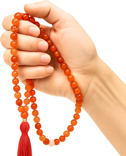 Amazing Gemstone 108 Beads Handmade Mala (Knotted, Rudraksha) - Colors A