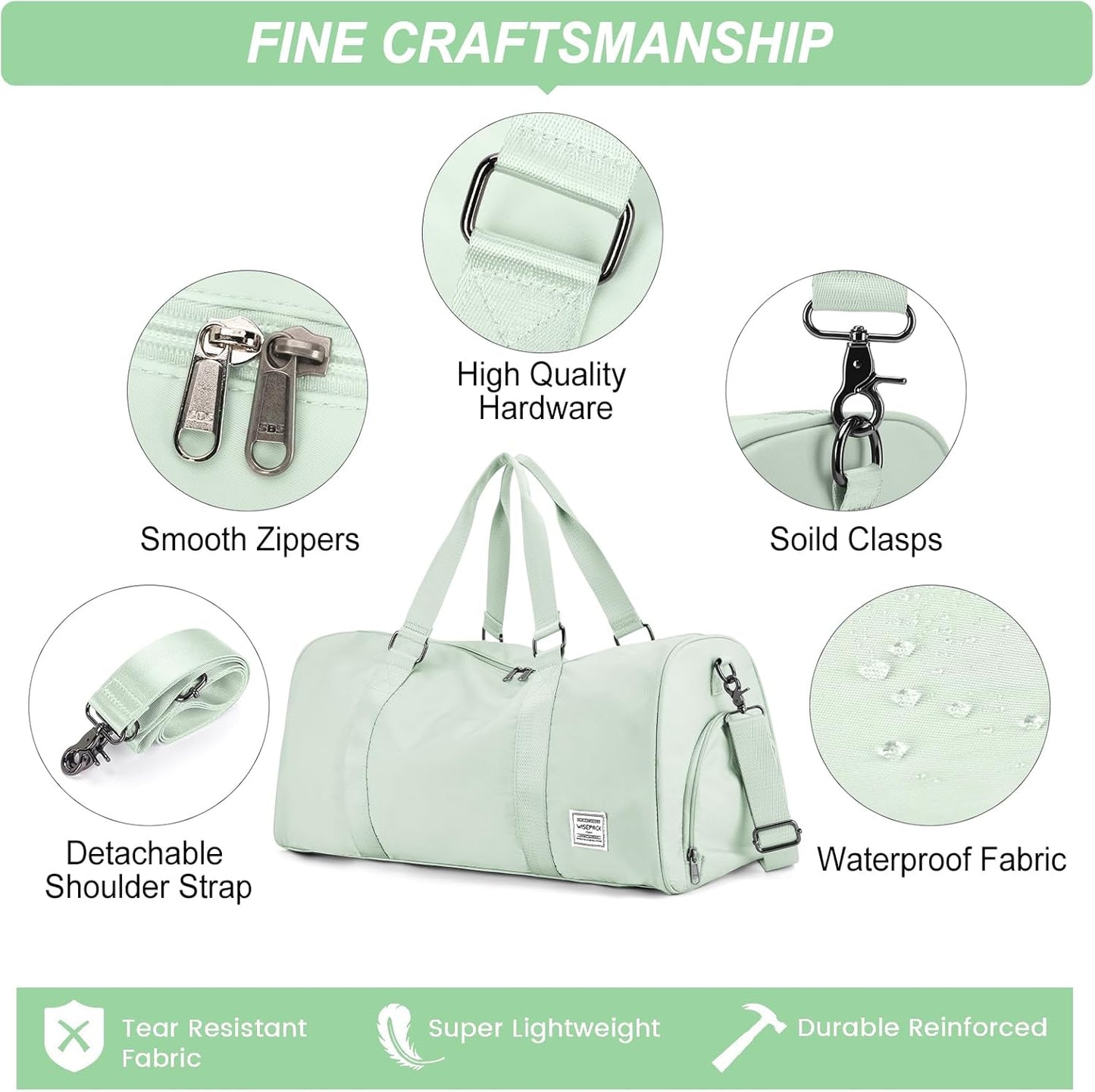 Gym Bag Womens Mens with Shoes Compartment and Wet Pocket Travel Duffel Bag for Women for Plane Sport Gym Tote Bags Swimming Yoga Waterproof Weekend Overnight Carry on Bag Hospital Holdalls - Colors C