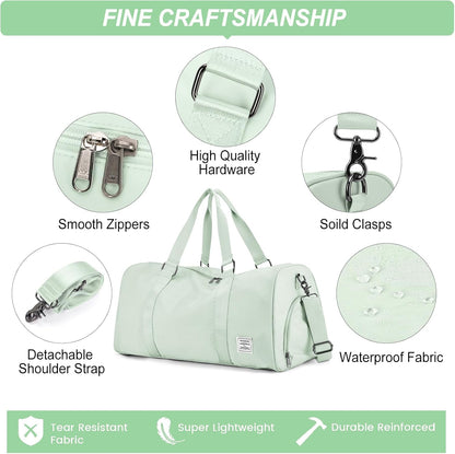 Gym Bag Womens Mens with Shoes Compartment and Wet Pocket Travel Duffel Bag for Women for Plane Sport Gym Tote Bags Swimming Yoga Waterproof Weekend Overnight Carry on Bag Hospital Holdalls - Colors C