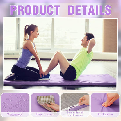 Lyrow 2 Inch 72"x24" Thick Foldable Yoga Mat with Carry Strap, Non-slip Portable Foam Gym Mat for Yoga, Pilates and Stretching