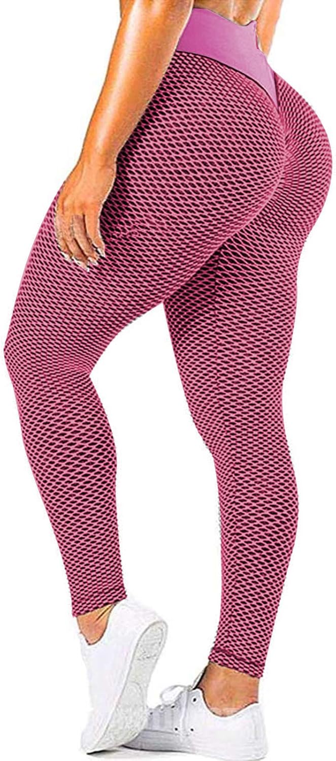JGS1996 Butt Lifting Leggings for Women Tummy Control Workout Yoga Pants High Waisted Scrunch Booty Gym Tights