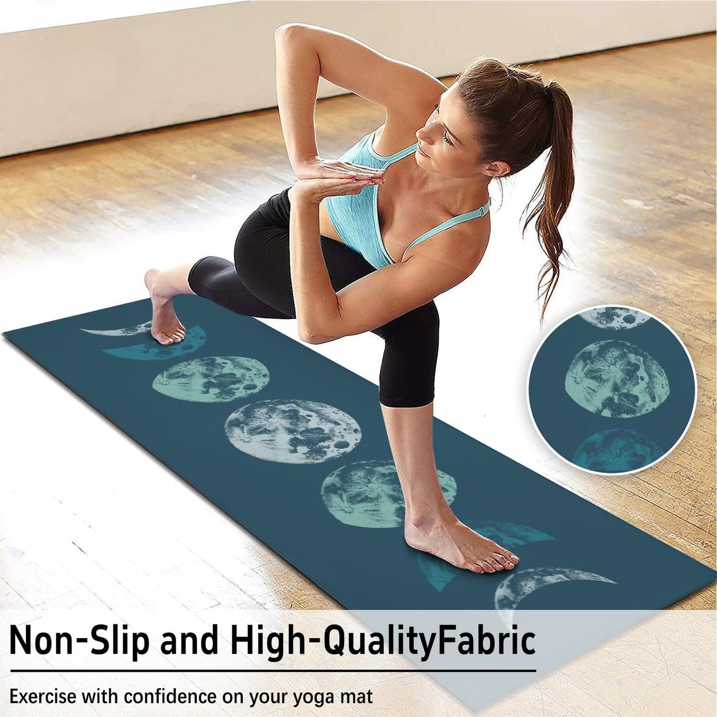 Hot Yoga Mat Towel with Corner Pockets Yoga Towels for Hot Yoga Non Slip with Travel Bag Sweat Absorbent Yoga Blankets Mat Cover for Workout Gym 70"x26" (Mountain-01, 70x26)