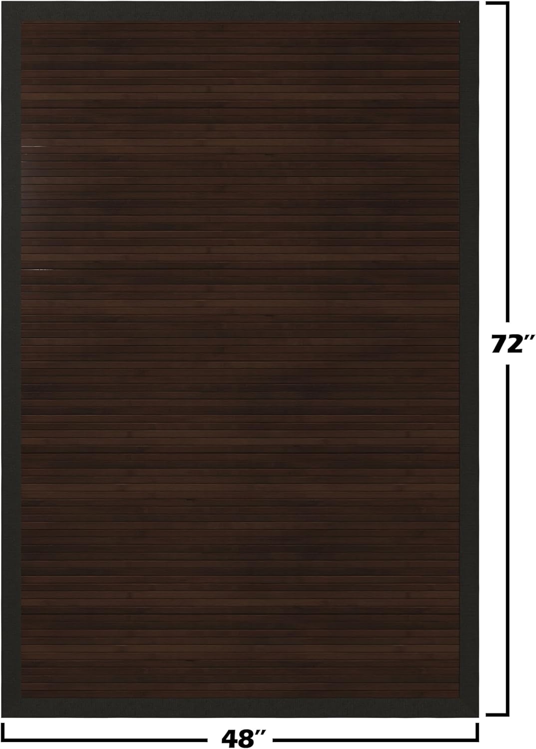 Red Lantern Bamboo Rug - Little Leaf - 4' x 6'