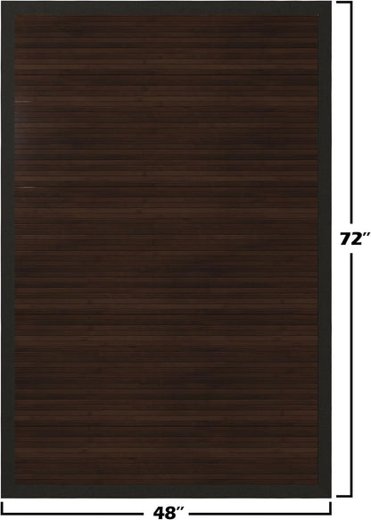 Red Lantern Bamboo Rug - Little Leaf - 4' x 6'