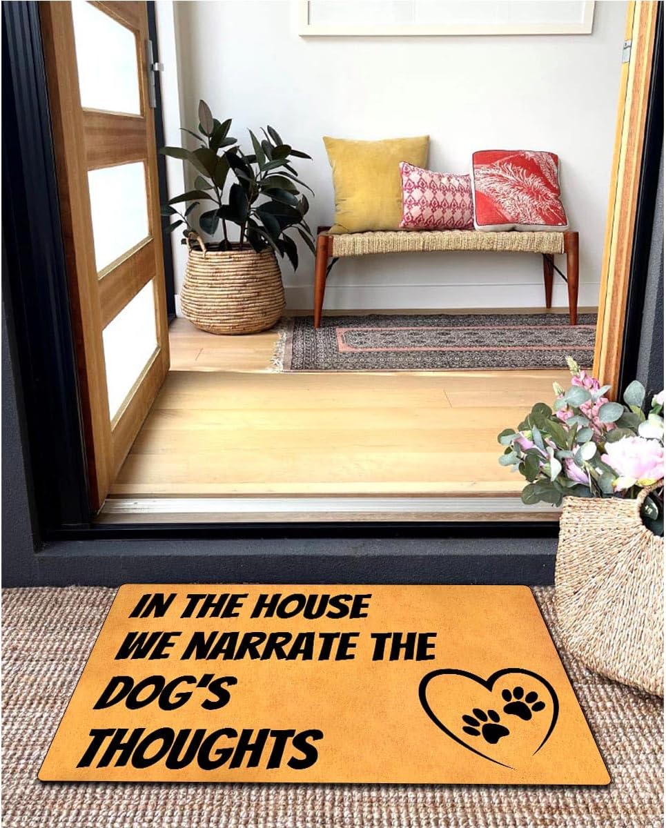 MELODADDY Funny Welcome Doormat Front Door Decor Rugs with Rubber Back 30"(L) x 18"(W) Personalized Matt Outside Entrance (Leave Your Worries At the Door Yoga Meditation Namaste)